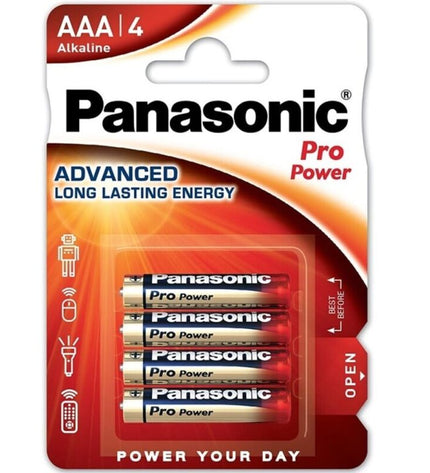 PANASONIC - PILES ALCALINES PRO POWER AAA LR03 BLISTER*4 by PANASONIC