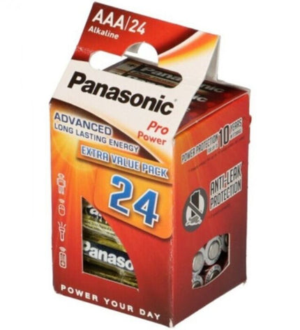 PANASONIC - PACK DE 24 PILES ALCALINES AAA LR03 PRO POWER by PANASONIC