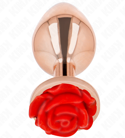 KINK - PLUG ANAL OR ROSE AVEC ROSE ROUGE L by KINK PLEASURE PLUGS