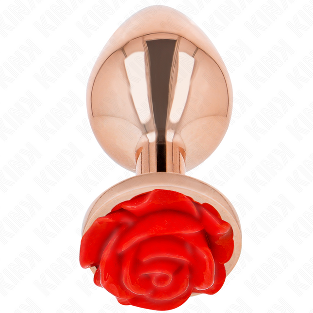 KINK - PLUG ANAL OR ROSE AVEC ROSE ROUGE L by KINK PLEASURE PLUGS
