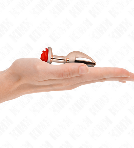 KINK - PLUG ANAL OR ROSE AVEC ROSE ROUGE S by KINK PLEASURE PLUGS