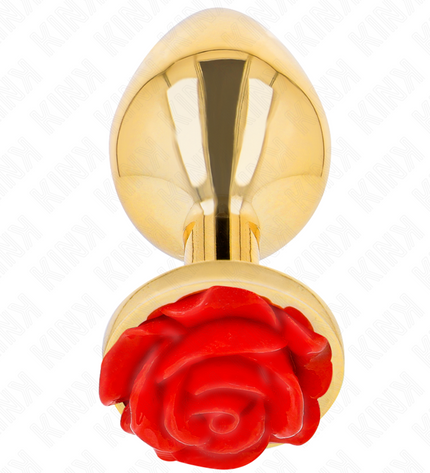 KINK - PLUG ANAL OR ROSE ROUGE TAILLE L by KINK PLEASURE PLUGS