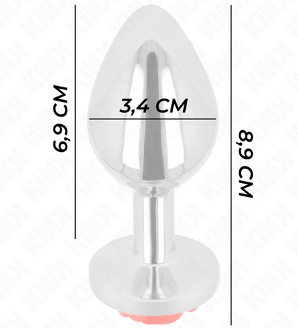 KINK - PLUG ANAL ROSE ROUGE TAILLE M by KINK PLEASURE PLUGS