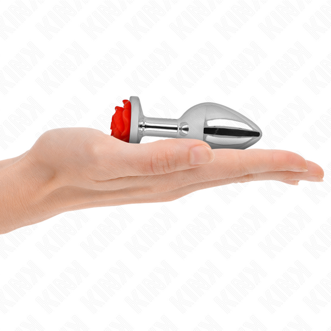 KINK - PLUG ANAL ROSE ROUGE TAILLE M by KINK PLEASURE PLUGS