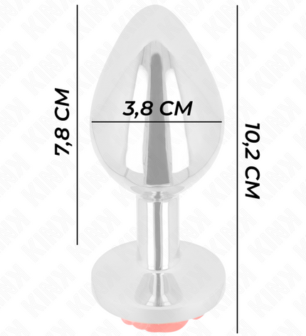 KINK - PLUG ANAL ROSE ROUGE TAILLE L by KINK PLEASURE PLUGS