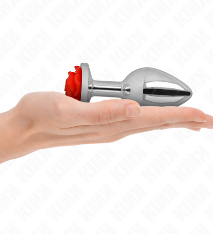 KINK - PLUG ANAL ROSE ROUGE TAILLE L by KINK PLEASURE PLUGS