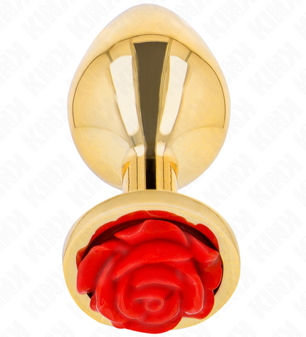 KINK - PLUG ANAL OR ROSE ROUGE TAILLE S by KINK PLEASURE PLUGS