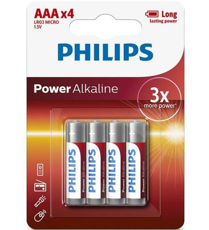PHILIPS - PILE ALCALINE AAA LR03 BLISTER*4 by PHILLIPS