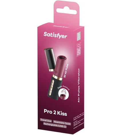 SATISFYER - STIMULATEUR DE CLITORIS PRO 2 KISS WAVE GRENAT / NOIR by SATISFYER AIR PULSE