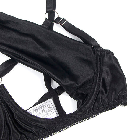 SUBBLIME - 955205 ENSEMBLE SOUTIEN-GORGE AVEC NŒUD NOIR RÉGLABLE L/XL by SUBBLIME SETS