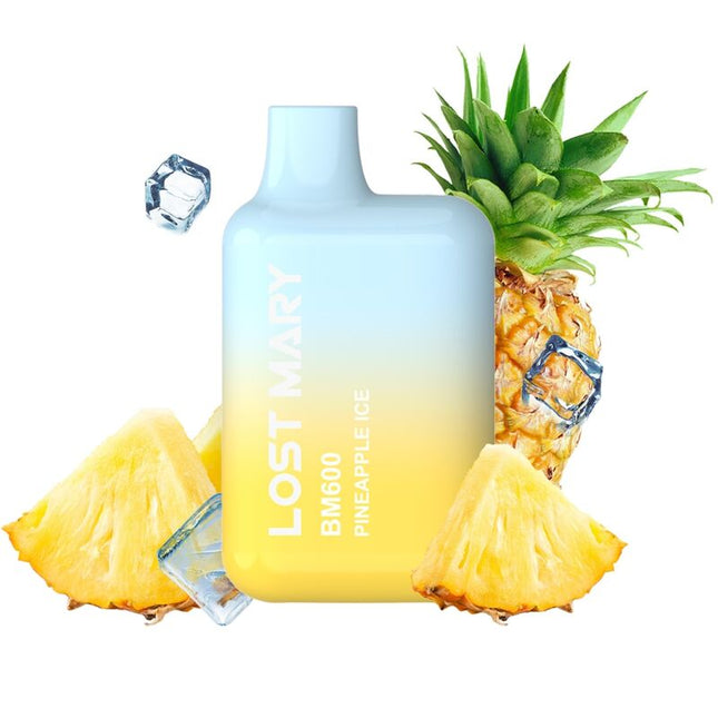 LOST MARY - BM600 VAPER NICOTINE 2% JETABLE ANANAS GLACE by LOST MARY