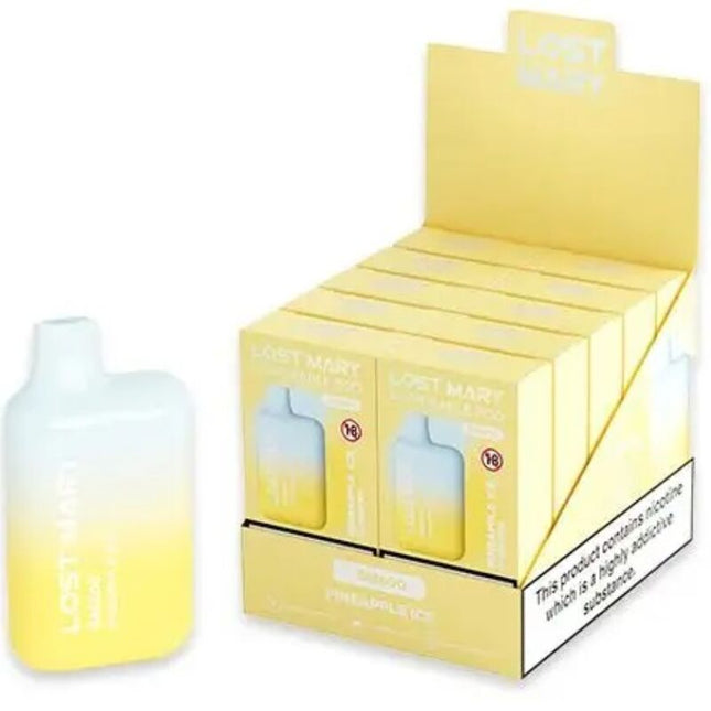 LOST MARY - BM600 VAPER NICOTINE 2% JETABLE ANANAS GLACE by LOST MARY
