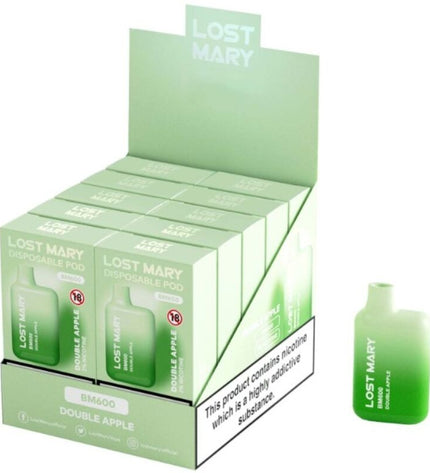 LOST MARY - BM600 VAPER NICOTINE 2% JETABLE DOUBLE POMME by LOST MARY