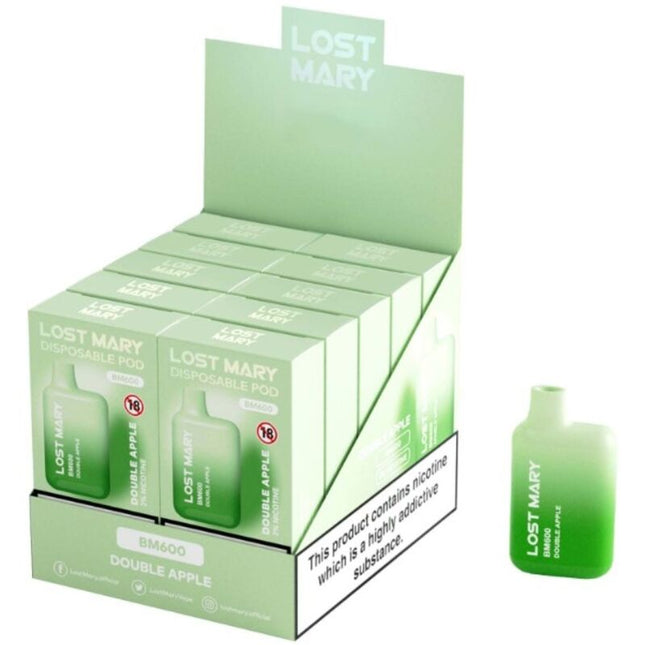 LOST MARY - BM600 VAPER NICOTINE 2% JETABLE DOUBLE POMME by LOST MARY