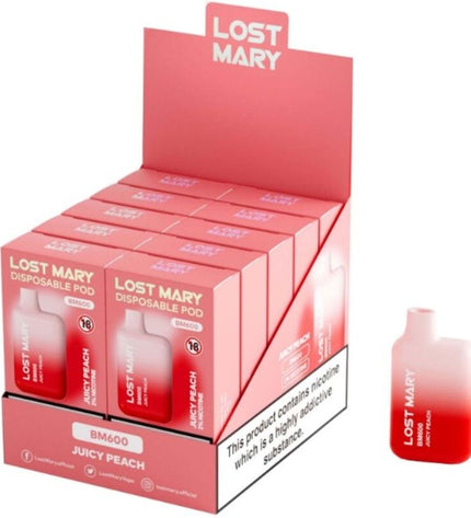 LOST MARY - BM600 VAPER NICOTINE 2% JETABLE PÊCHE JUCY by LOST MARY