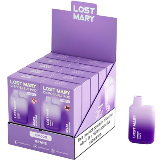 LOST MARY - BM600 VAPER NICOTINE 2% JETABLE RAISIN by LOST MARY