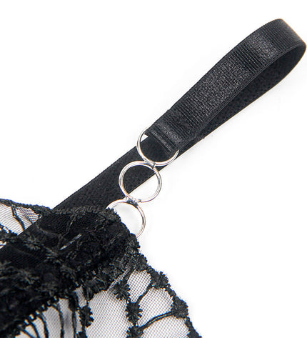 SUBBLIME - 955212 BODY TRANSPARENT AVEC DENTELLE CREUSE NOIRE S/M by SUBBLIME BODIES