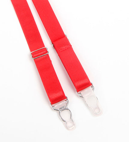 SUBBLIME - 955250 ENSEMBLE SOUTIEN-GORGE BONDAGE ROUGE AVEC JARRETELLES S/M by SUBBLIME SETS