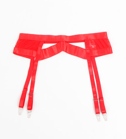 SUBBLIME - 955267 ENSEMBLE SOUTIEN-GORGE BONDAGE ROUGE AVEC JARRETELLE L/XL by SUBBLIME SETS