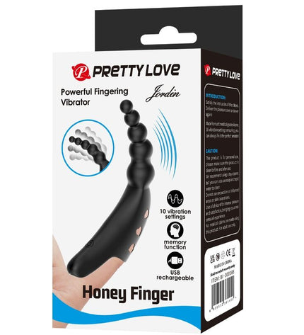 PRETTY LOVE - JORDIN FINGER VIBRATOR 10 VIBRATIONS NOIR by PRETTY LOVE