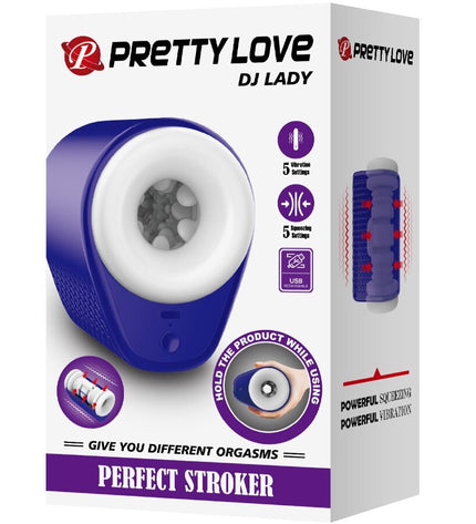 PRETTY LOVE - MASTURBATEUR POUR HOMME DJ LADY AVEC VIBRATION 5 RÉGLAGES VIOLET by PRETTY LOVE MALE
