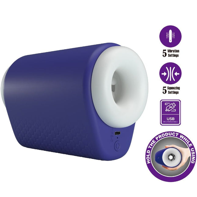 PRETTY LOVE - MASTURBATEUR POUR HOMME DJ LADY AVEC VIBRATION 5 RÉGLAGES VIOLET by PRETTY LOVE MALE