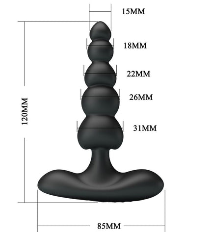 PRETTY LOVE - VIBRATEUR ANAL CORBAN 10 VIBRATIONS NOIR by PRETTY LOVE