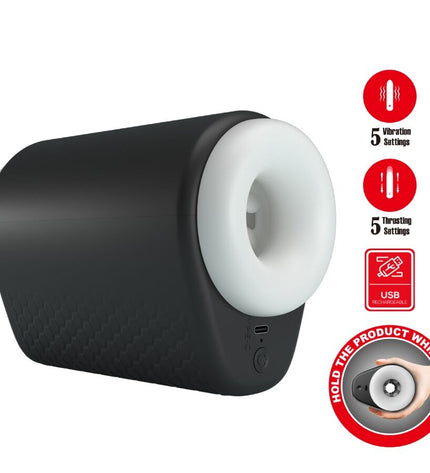 PRETTY LOVE - MASTURBATEUR POUR HOMME DJ GIRL AVEC VIBRATION 5 RÉGLAGES NEGRO by PRETTY LOVE MALE