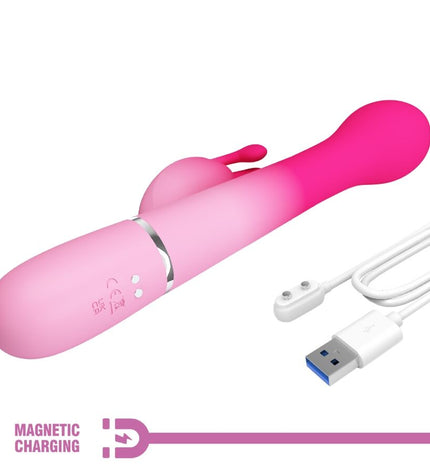 PRETTY LOVE - VIBRATEUR LAPIN MULTIFONCTION 3 EN 1 DEJON ROSE by PRETTY LOVE