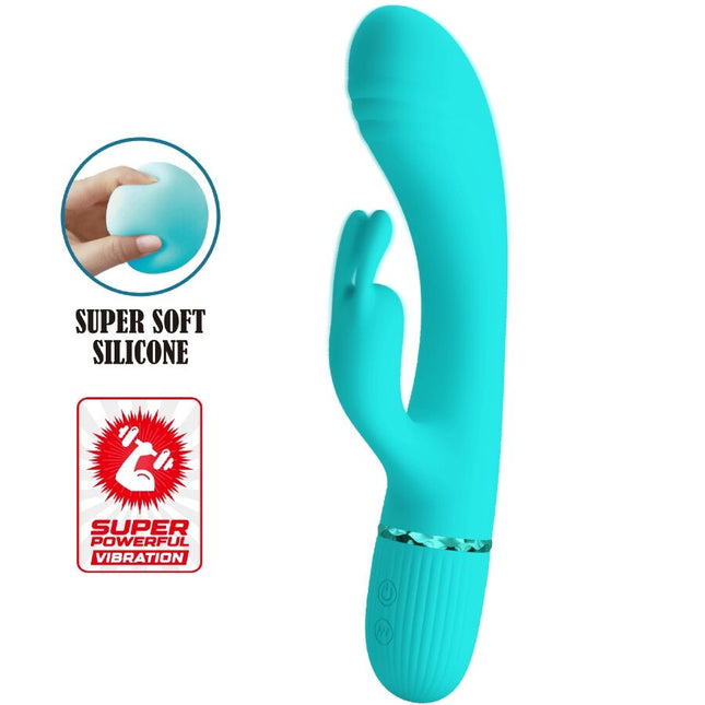 PRETTY LOVE - VIBRATEUR SCOCCO LAPIN TURQUOISE by PRETTY LOVE FLIRTATION