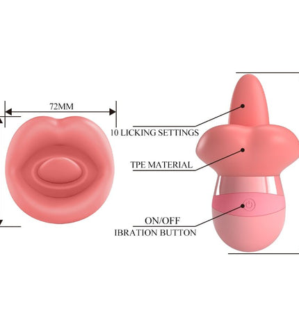 PRETTY LOVE - STIMULATEUR DE CLITORIS KYLEE TONGUE 10 VIBRATIONS ROSE NUDE by PRETTY LOVE