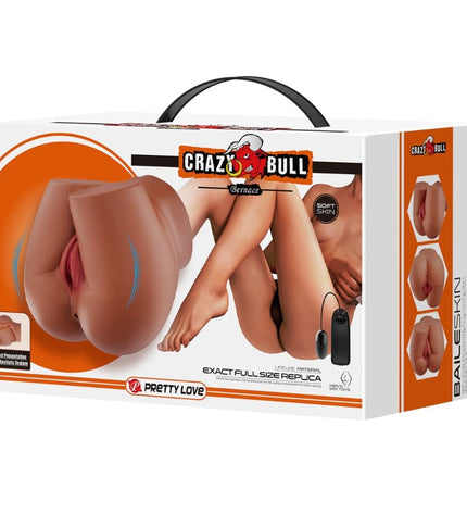 CRAZY BULL - VIBRATEUR BERNACE ASS AVEC VAGIN ET ANUS RÉALISTES TÉLÉCOMMANDE by CRAZY BULL