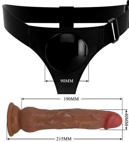 PRETTY LOVE - CULOTTE HARNAIS UNIVERSELLE KYTON AVEC GODE SQUIRTING 19 CM MULATO by PRETTY LOVE