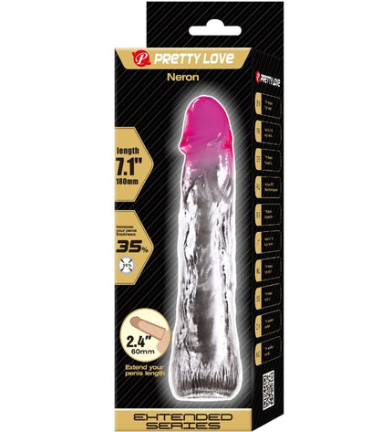 PRETTY LOVE - GAINE D'AGRANDISSEMENT RÉALISTE NERON 6 CM POUR PÉNIS ROSE by PRETTY LOVE