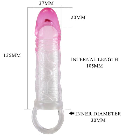 PRETTY LOVE - ODES GAINE D'AGRANDISSEMENT RÉALISTE DE 2 CM POUR PÉNIS ROSE by PRETTY LOVE