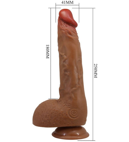 BAILE - MAGNIFIQUE VIBRATEUR RÉALISTE WILKS 5 RÉGLAGES 25 CM MULATO by BAILE