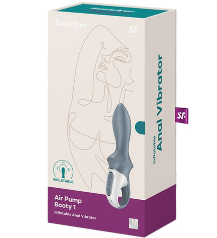 SATISFYER - AIR PUMP BOOTY 1 VIBRATEUR GONFLABLE ANAL GRIS by SATISFYER VIBRATOR