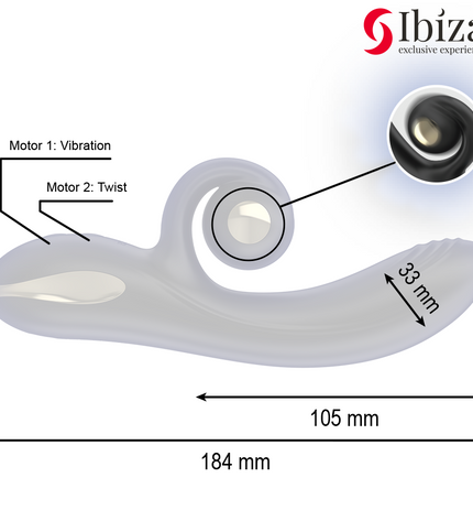 IBIZA - VIBRATEUR TWISTER AVEC STIMULATEUR DE COURBES ET VIBRO-ROTATION by IBIZA TECHNOLOGY