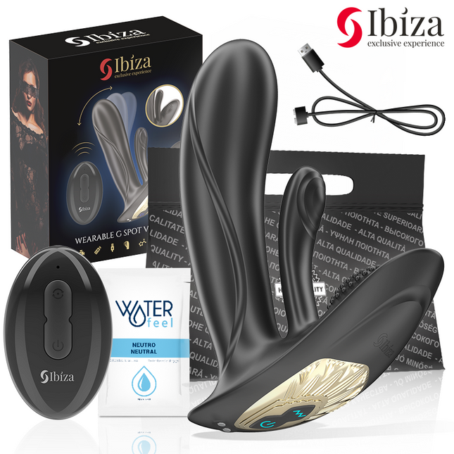 IBIZA - VIBRATEUR PORTABLE AVEC STIMULATION DU POINT G ET DU CLITORIS AVEC TÉLÉCOMMANDE by IBIZA TECHNOLOGY