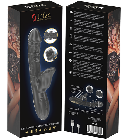 IBIZA - VIBRATEUR ET STIMULATEUR DE CLITORIS AVEC EFFET DE MORDRE ET DE ROTATION by IBIZA TECHNOLOGY