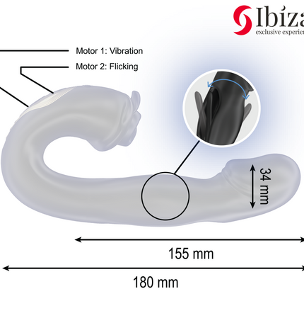 IBIZA - ROSE VIBRATEUR EFFET FLICKING ET STIMULATEUR DE CLITO by IBIZA TECHNOLOGY