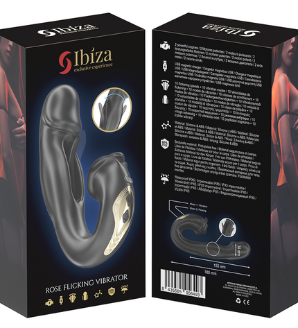 IBIZA - ROSE VIBRATEUR EFFET FLICKING ET STIMULATEUR DE CLITO by IBIZA TECHNOLOGY