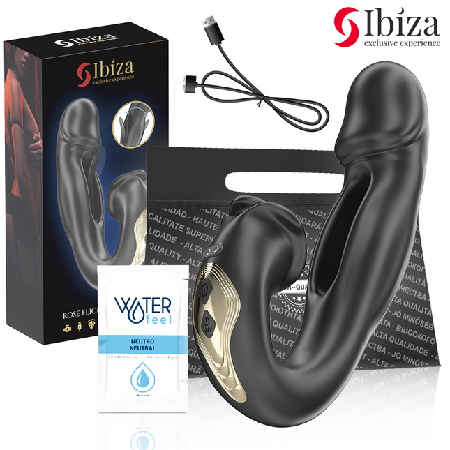 IBIZA - ROSE VIBRATEUR EFFET FLICKING ET STIMULATEUR DE CLITO by IBIZA TECHNOLOGY