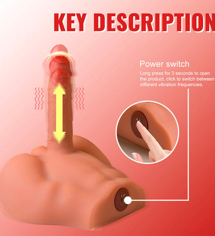 XISE - PEEL DILDO ASS MASTURBATEUR RÉALISTE À PILULE AVANT AVEC POUSSE 17,5 CM by XISE