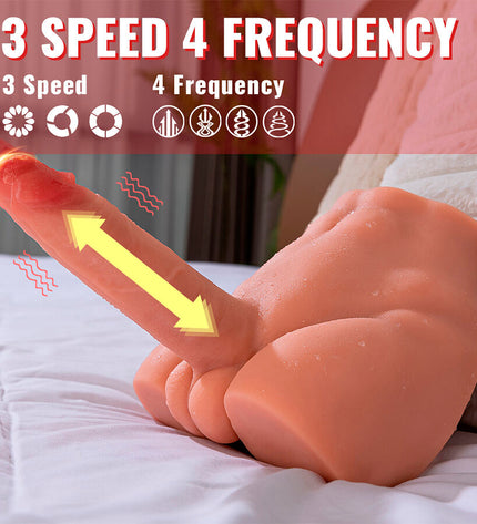 XISE - PEEL DILDO ASS MASTURBATEUR RÉALISTE À PILULE AVANT AVEC POUSSE 17,5 CM by XISE