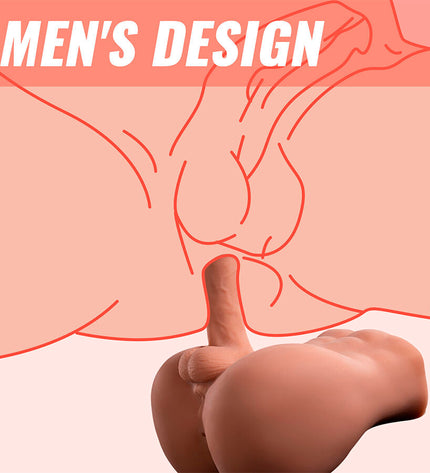 XISE - BERTLETT GODEMICHET ASS GODEMICHET RÉALISTE ET MASTURBATEUR ANUS POSITION DE FACE AVANT AVEC POUSSE 18 CM by XISE