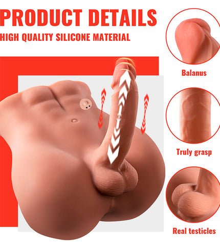 XISE - BERTLETT GODEMICHET ASS GODEMICHET RÉALISTE ET MASTURBATEUR ANUS POSITION DE FACE AVANT AVEC POUSSE 18 CM by XISE