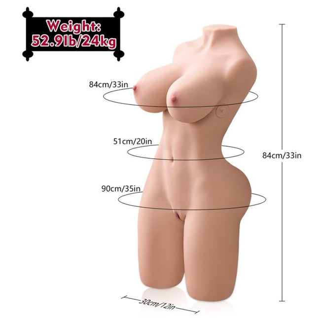 XISE - ERICA TORSE RÉALISTE À VIBRATION FÉMININE 84 CM by XISE