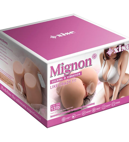 XISE - MIGNON MASTURBATEUR VAGIN RÉALISTE À SUCCION AVEC VIBRATION ET SUCCION ET TÉLÉCOMMANDE 6 KG by XISE
