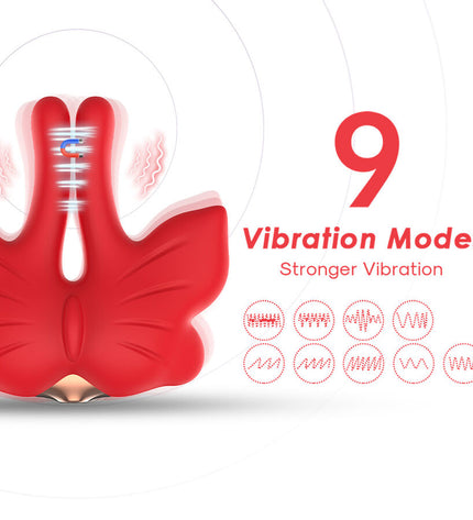 ARMONY - PINCES À TÉTONS MAGNÉTIQUES À VIBRATION FORME PAPILLON ROUGES by ARMONY STIMULATORS